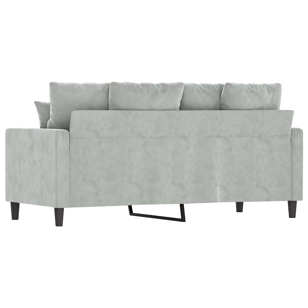 Light Gray Velvet 2-Seater Sofa X545561