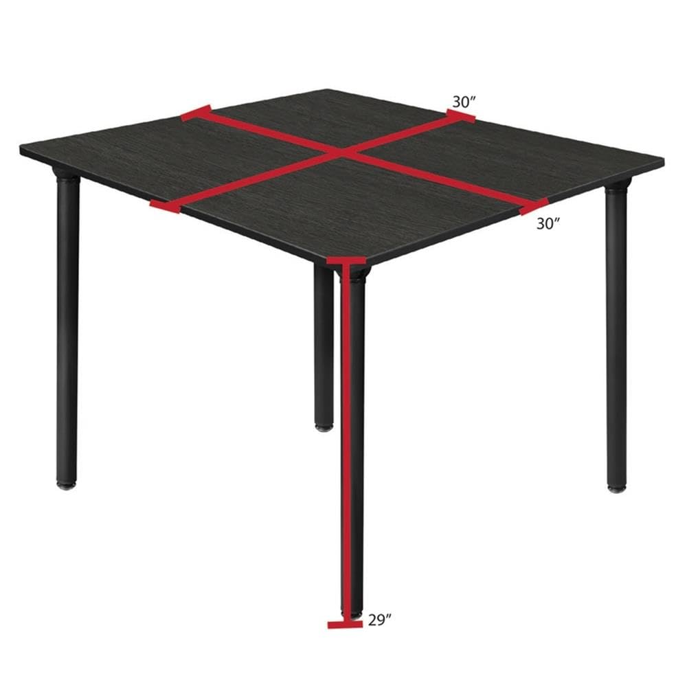 Square Folding Table with Black Tubular Steel Legs A808558