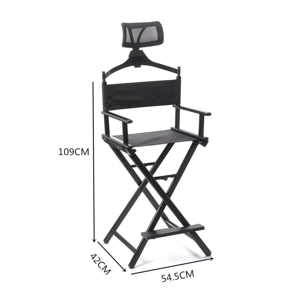 Portable Foldable Aluminum Director's Chair with Headrest U17870