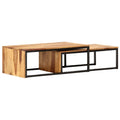 2 pcs Square Wood Nesting Tables F211