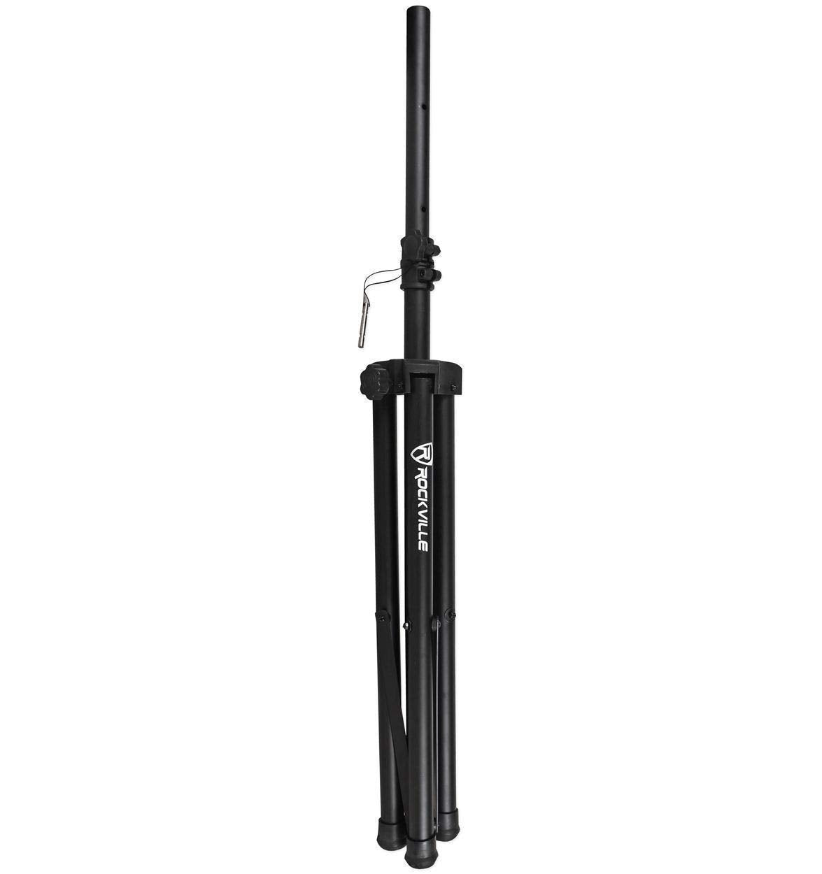 Black Tripod Speaker Stands Pair with Carrying Case Y641