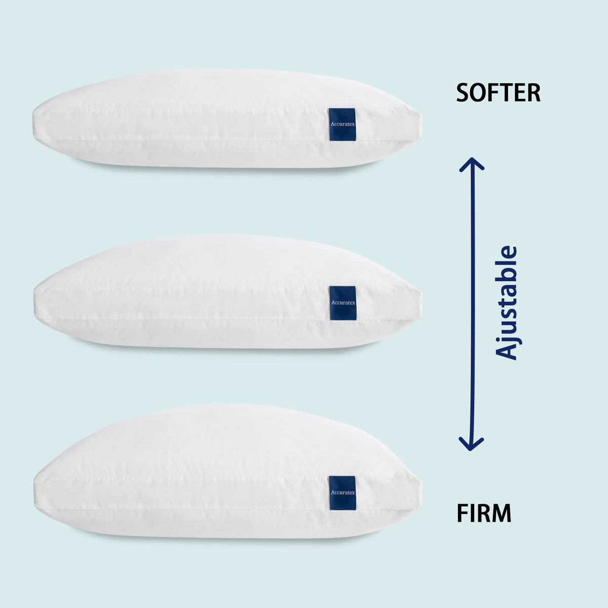 King Size Set of 2 Adjustable Hybrid Pillow W42906