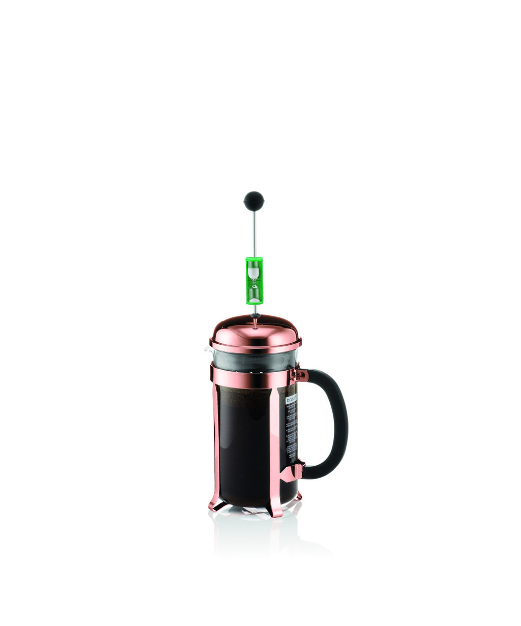 8 Cup French Press Coffee Maker and 2 Piece Glass Set P5202