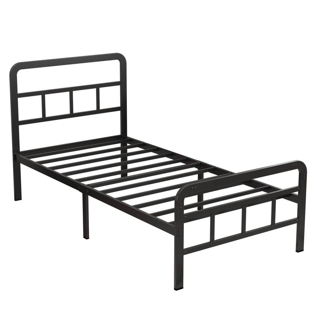 Twin Platform Bed Frame with Headboard and Footboard O660499