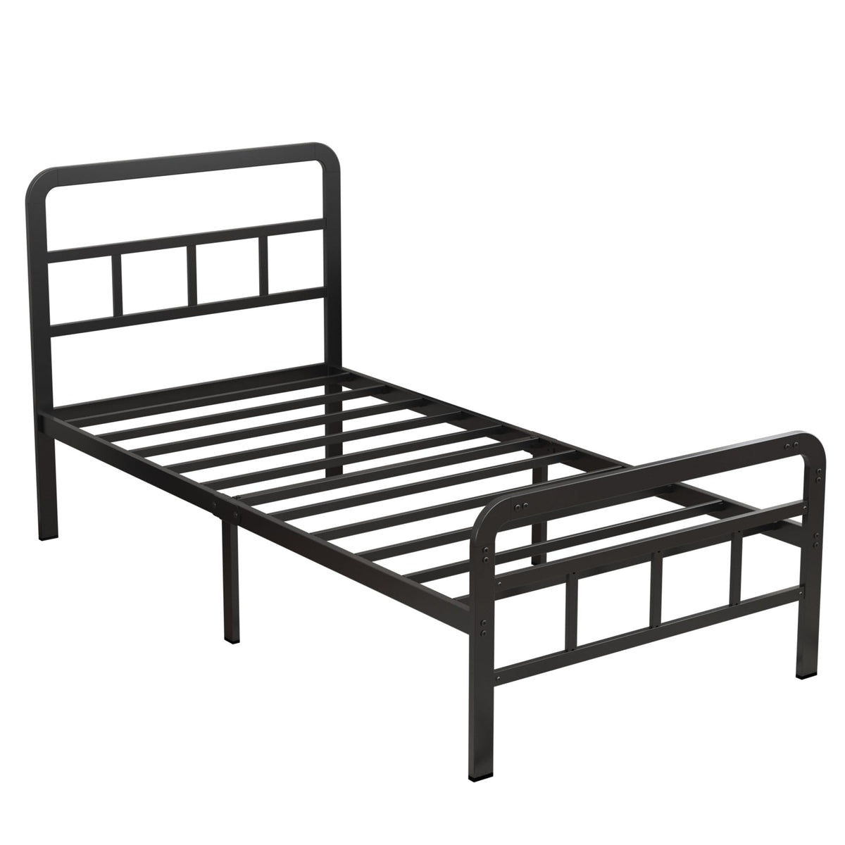 Twin Platform Bed Frame with Headboard and Footboard O660499