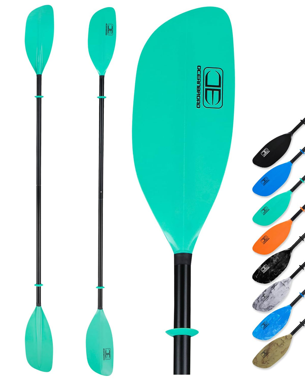 86in/218cm 90.5in/230cm Alloy Shaft 2-Piece Kayak Paddle G9798