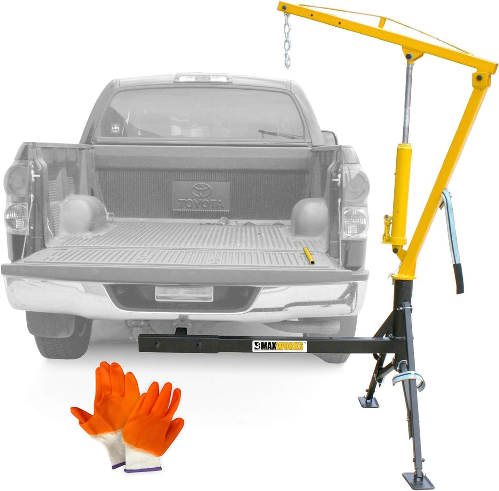 1000 lb Capacity Hydraulic Swivel Hitch Mount Truck Crane V357