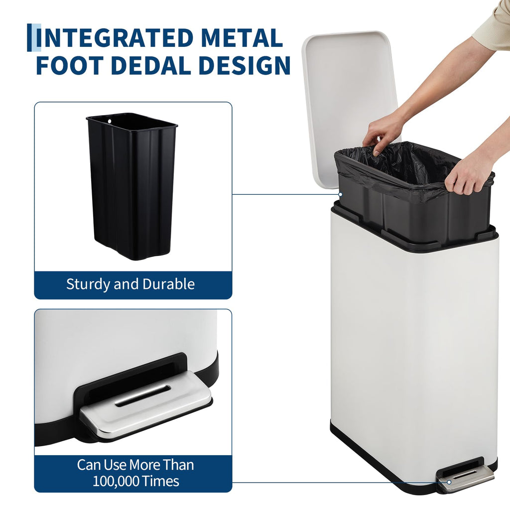 Kitchen Trash Can 13.2 gal Step Soft-Close H197057