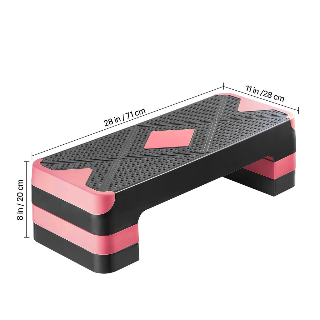Adjustable Non Slip Aerobic Step Platform with 4 Risers F419