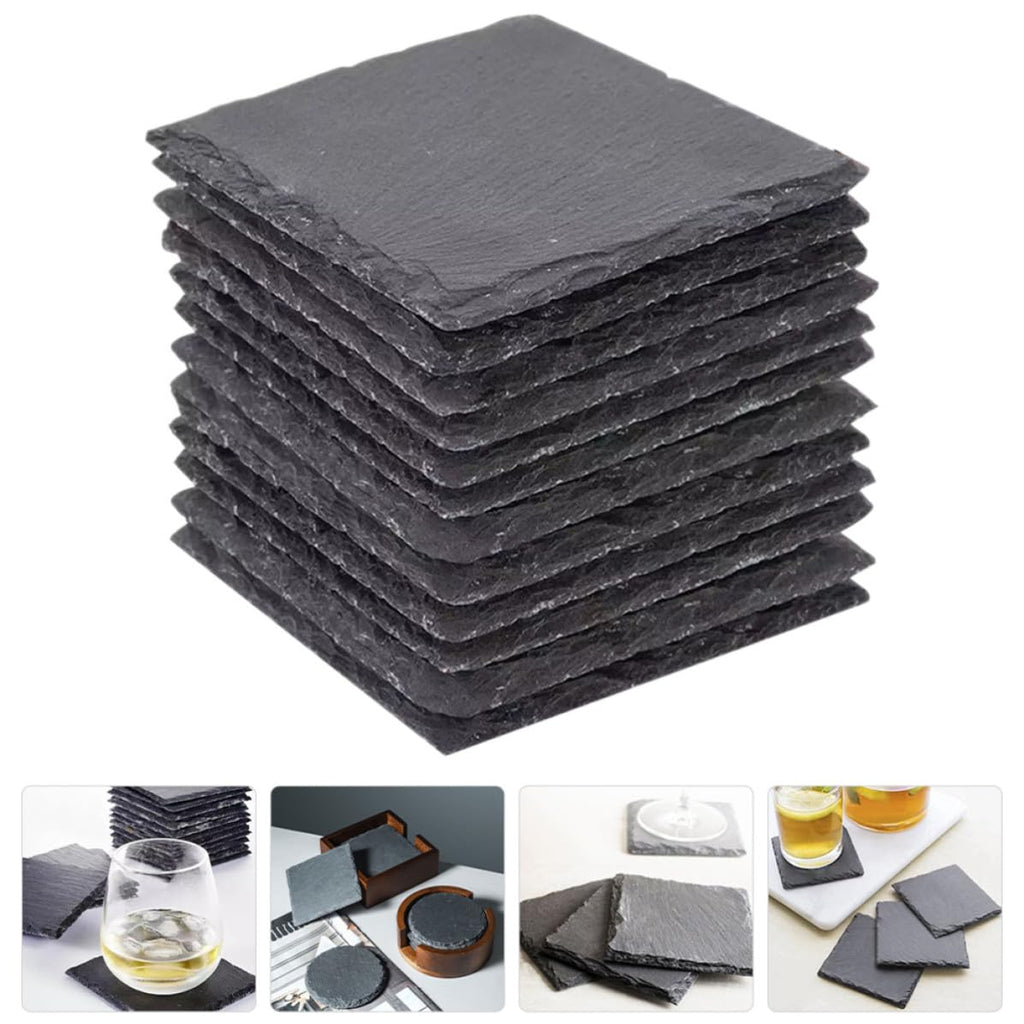 12pcs Natural Stone Cup Coasters Y767003