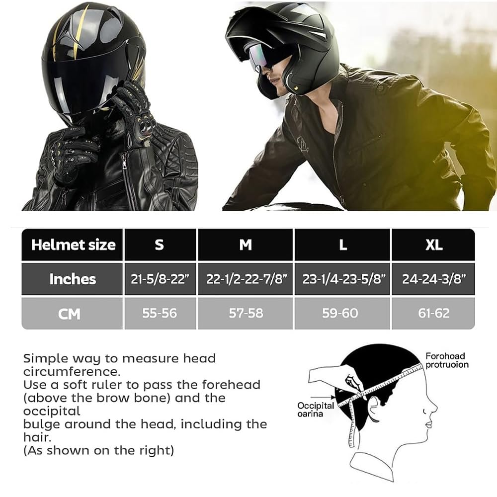 DOT Approved Flip Up Full Face Modular Motorcycle Helmet W18788
