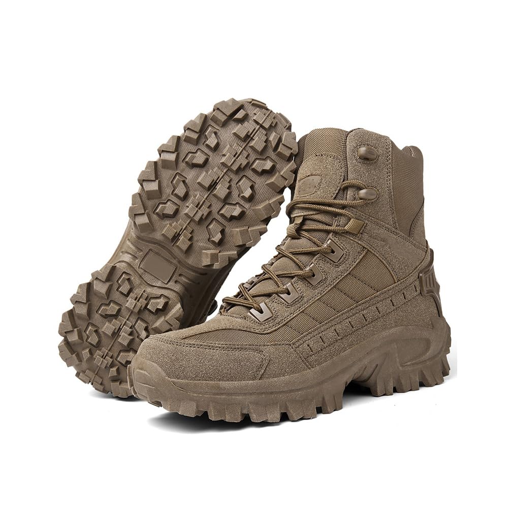 Lightweight Waterproof Tactical Hiking Work Boots with Side Zipper Y532