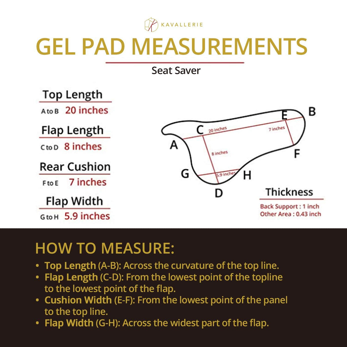 Gel English Saddle Pad B5727