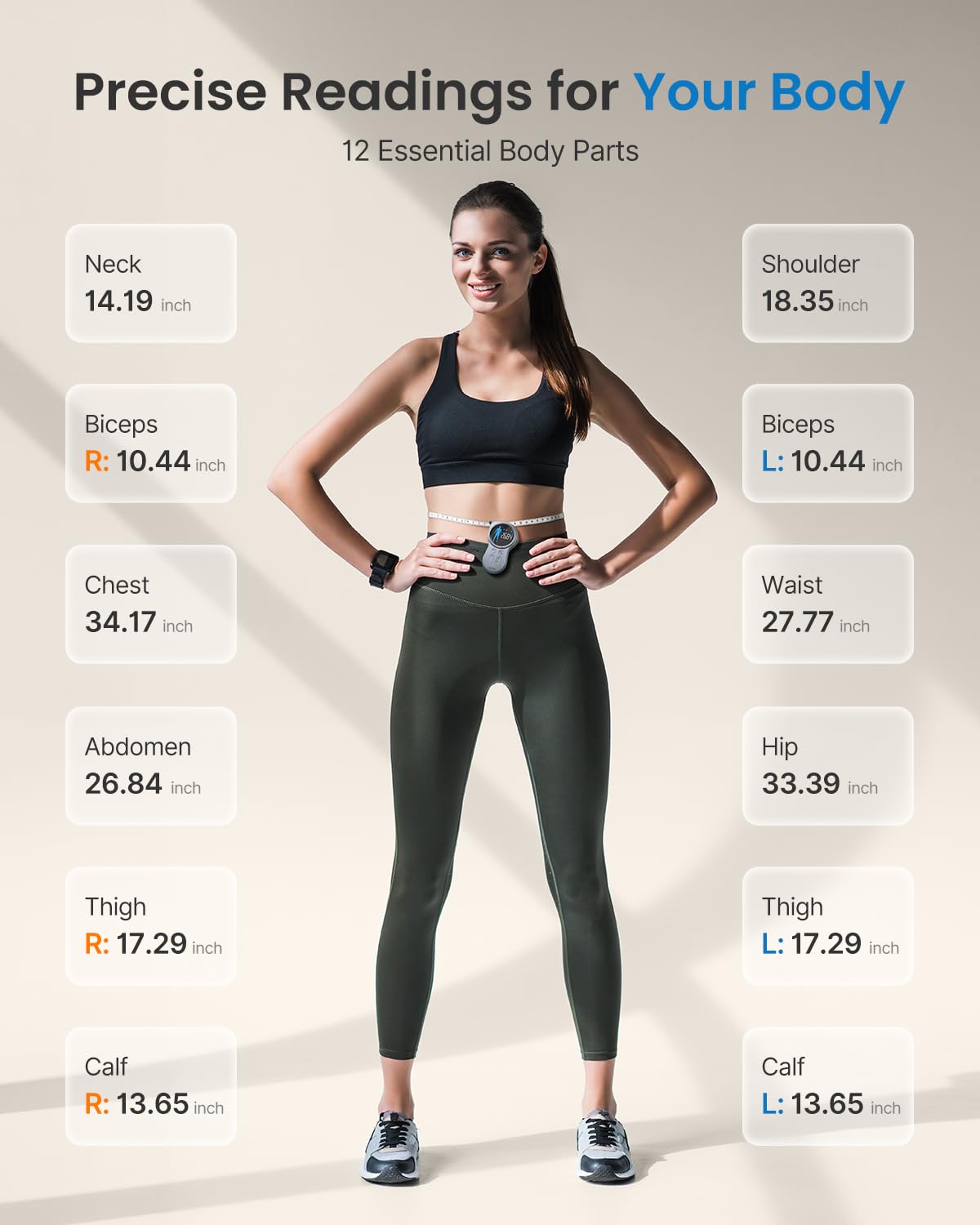 Smart Tape with Large Display, Scale with BMI X12198