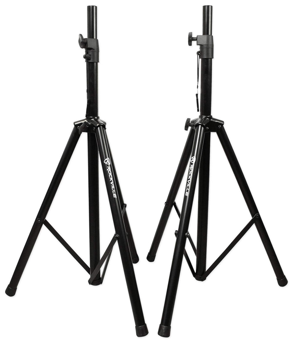 Black Tripod Speaker Stands Pair with Carrying Case Y641