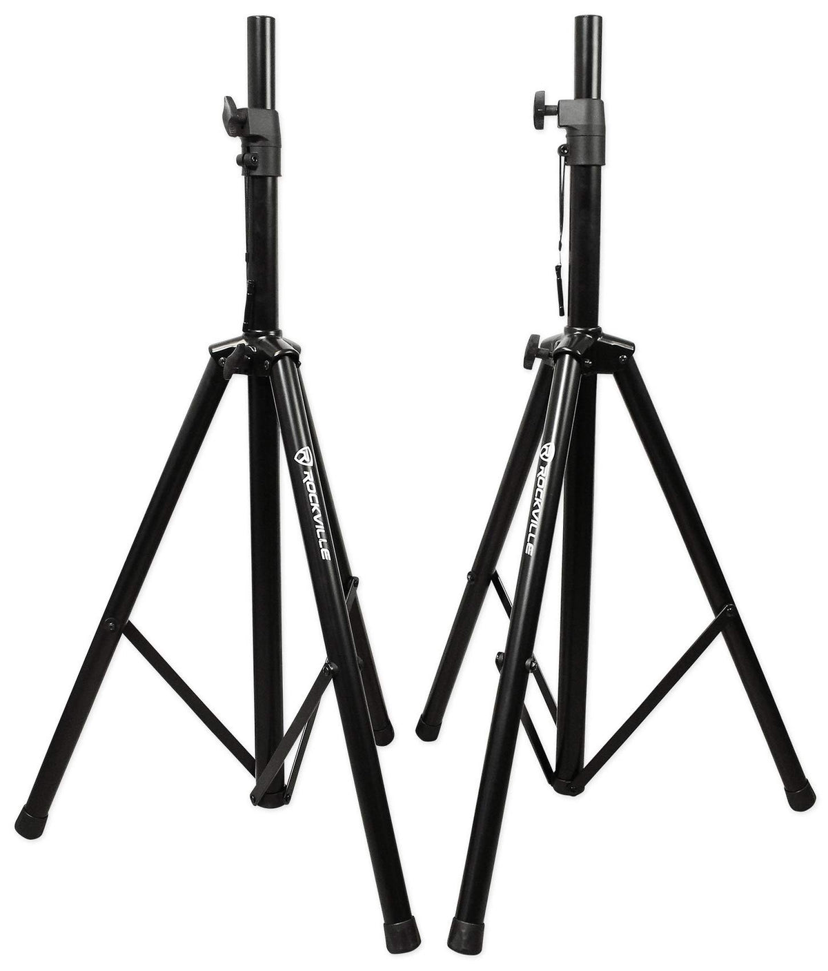 Black Tripod Speaker Stands Pair with Carrying Case Y641