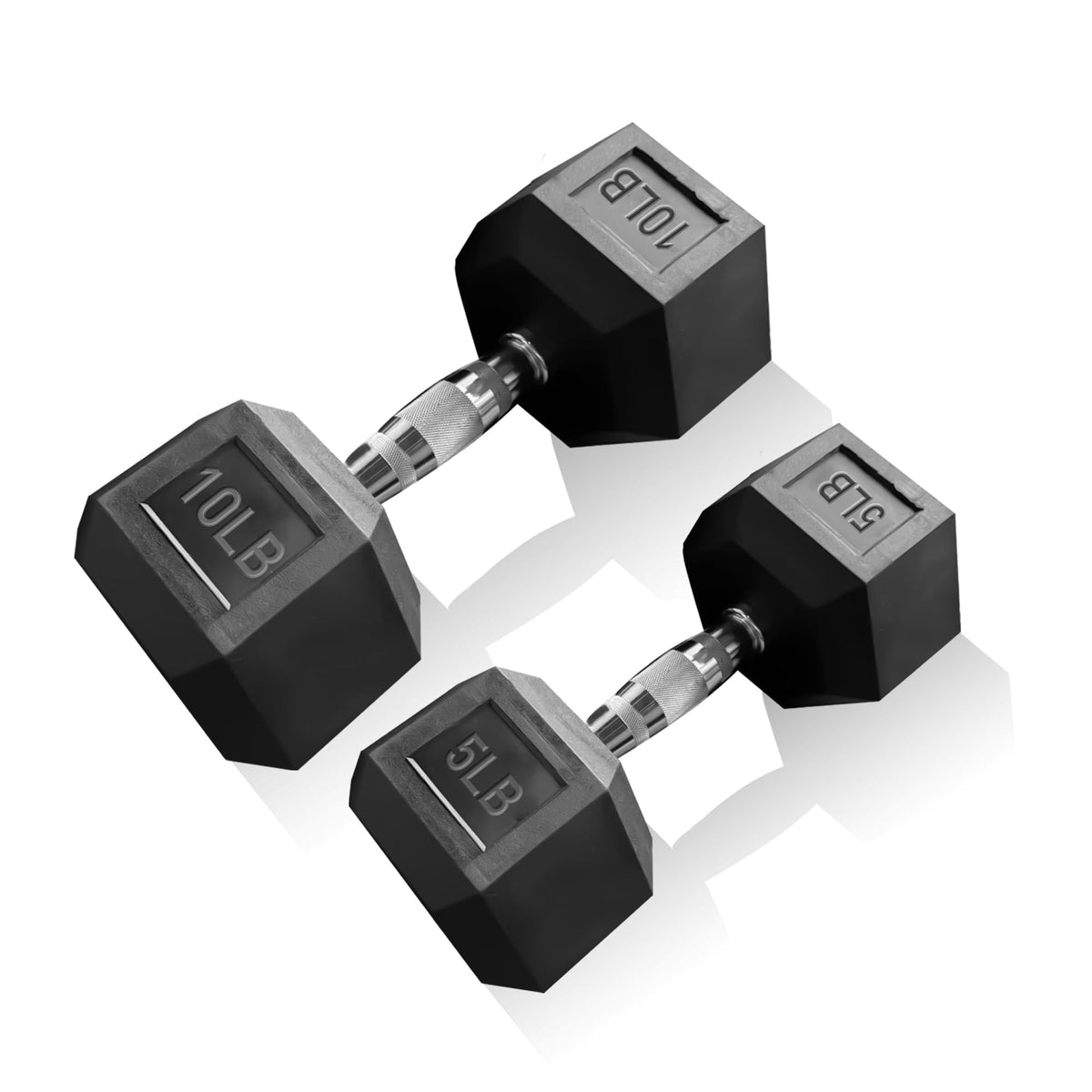 15 lb-550 lb Rubber Hex Dumbbell Set U7887