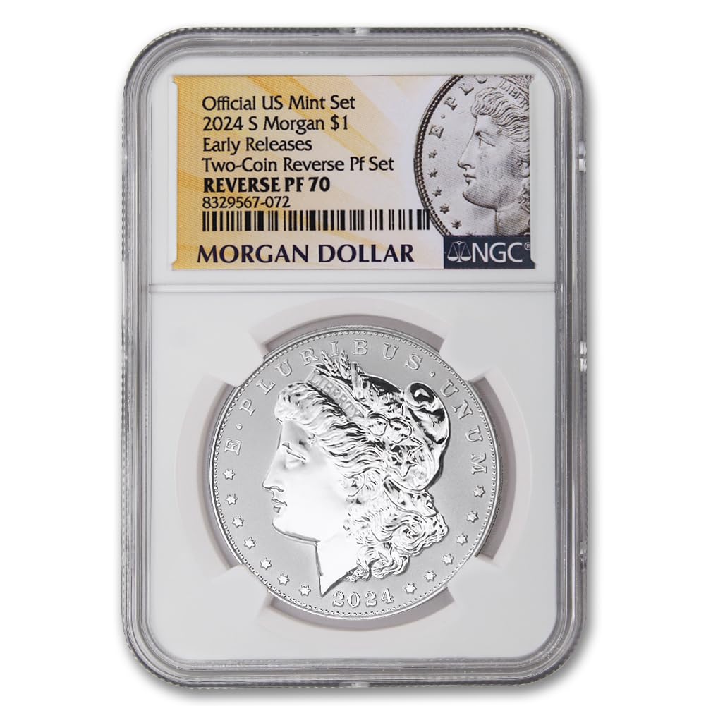Set of 2 American Silver Morgan and Peace Dollar V316244