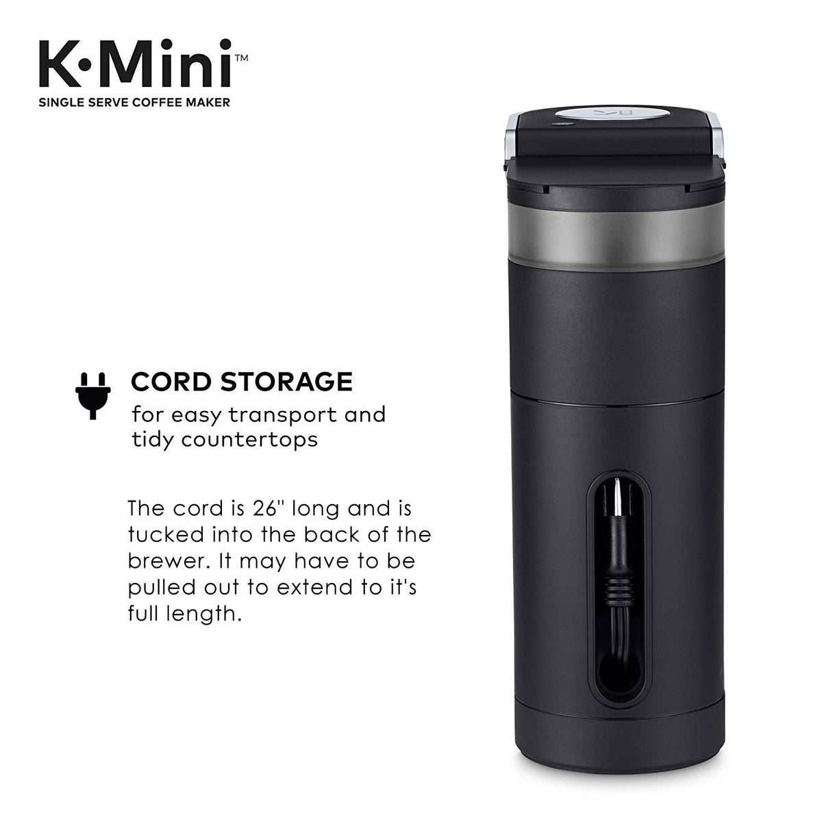 Single Serve K-Cup Pod Coffee Maker, Black, 40 Count T361290