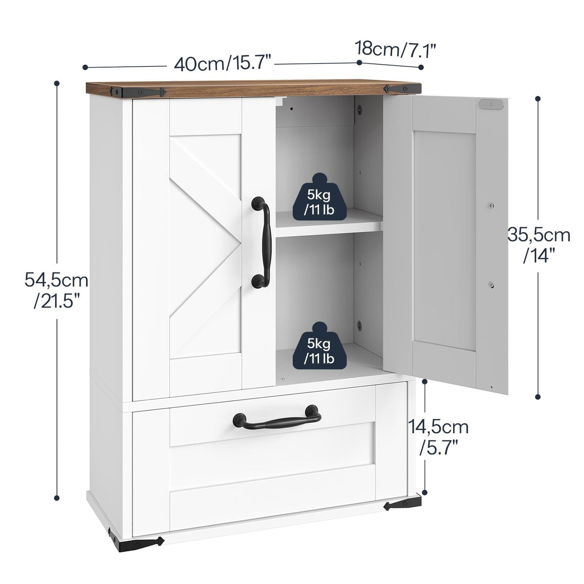 Wall Mounted Cabinet with Adjustable Shelf A23695