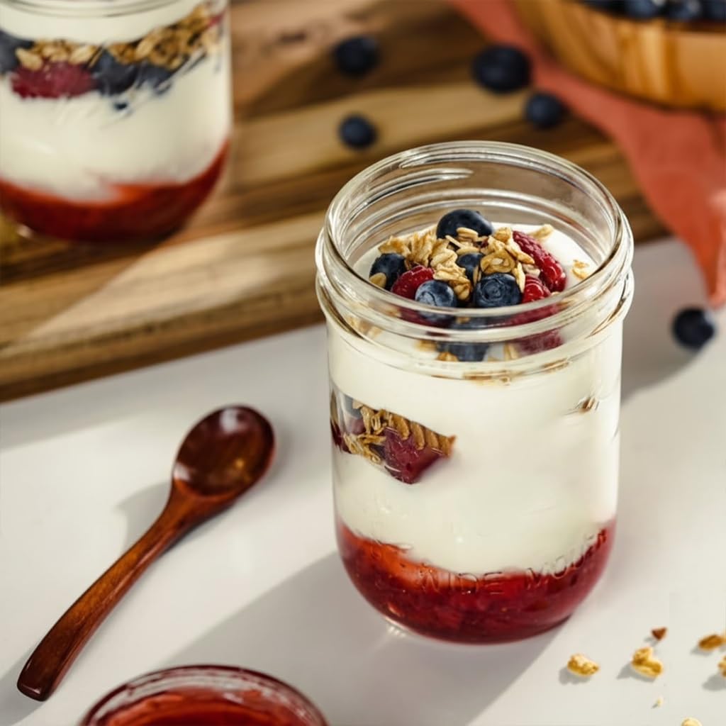 16oz Regular Mouth Glass Canning Jars With Lids, 12 Count T755