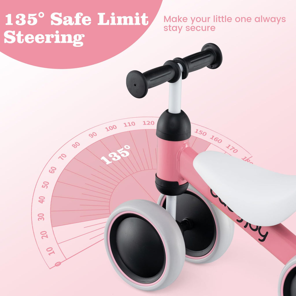 No Pedal 4 Wheels Toddler Balance Bike with Soft Seat L888458