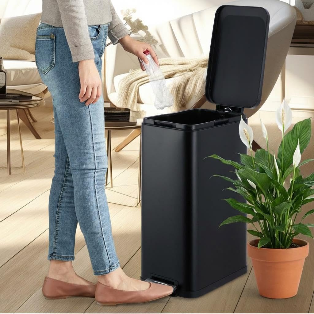 13 Gallon Stainless Steel Step Trash Can B70089