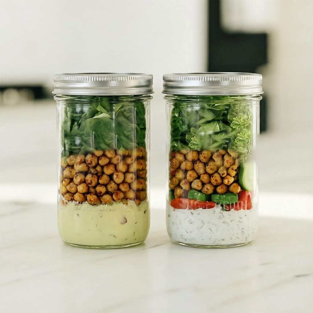 16oz Regular Mouth Glass Canning Jars With Lids, 12 Count T755