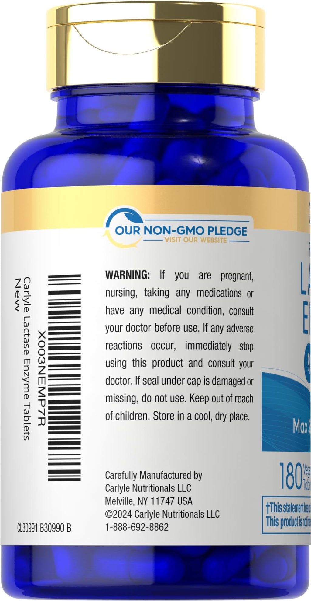 Lactase Enzyme Tablets 180 Pills E7999