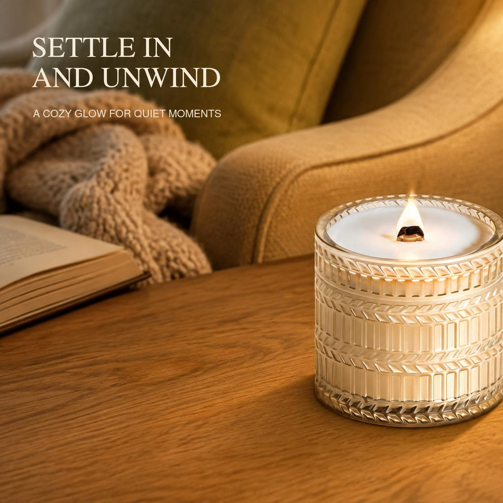 Vanilla Coconut Wood Wick Candle 7.4 oz T899