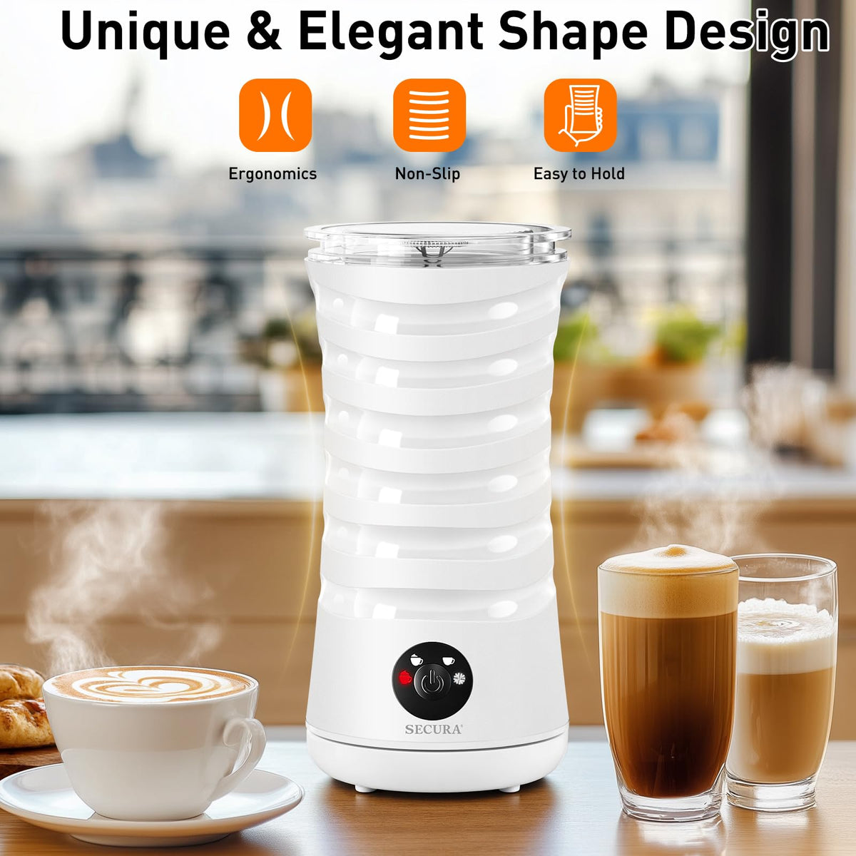 4-in-1 Electric Milk Frother White S689140