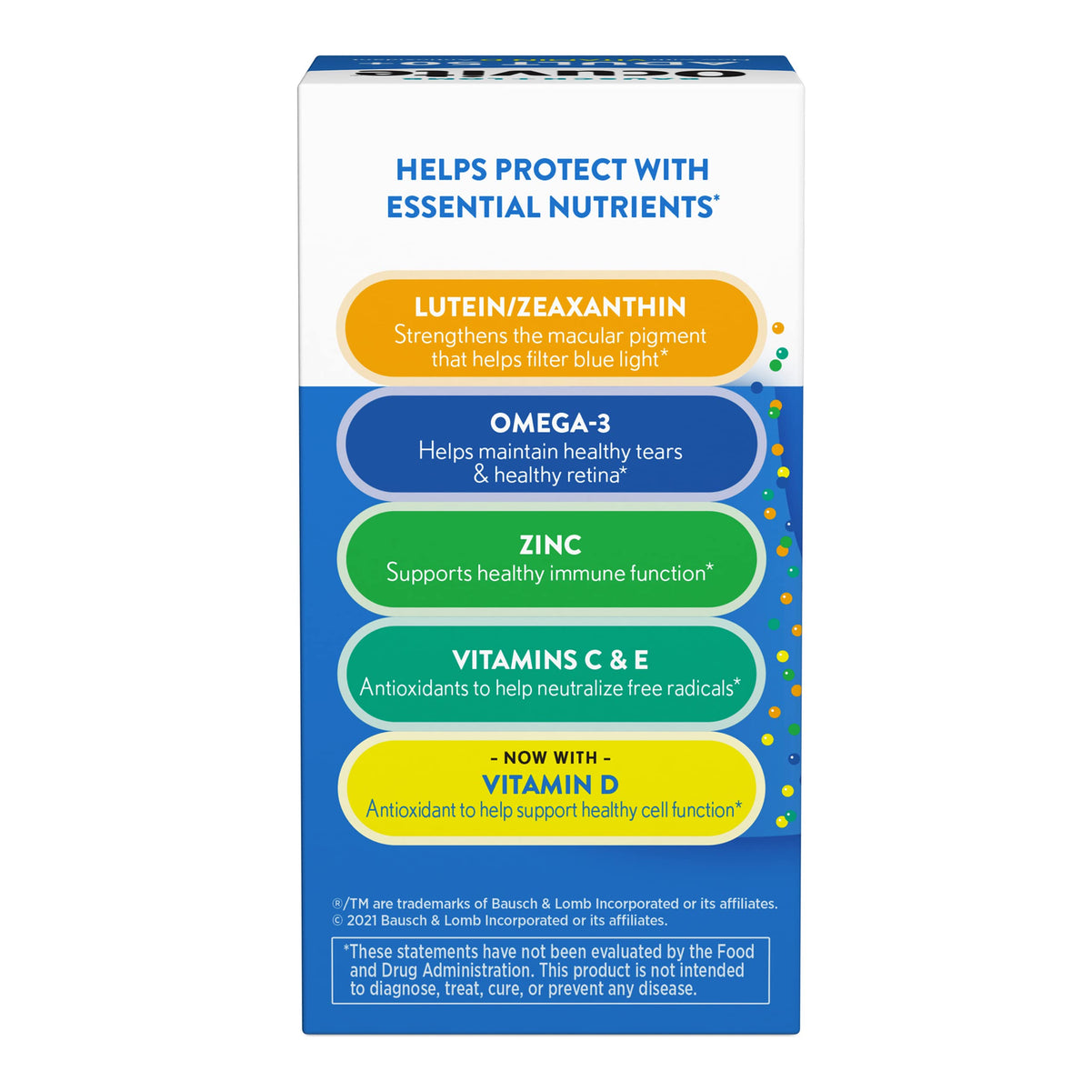 Eye Vitamin & Mineral Supplement with Omega-3, Zinc, Lutein & Zeaxanthin, 50 Softgels B33569