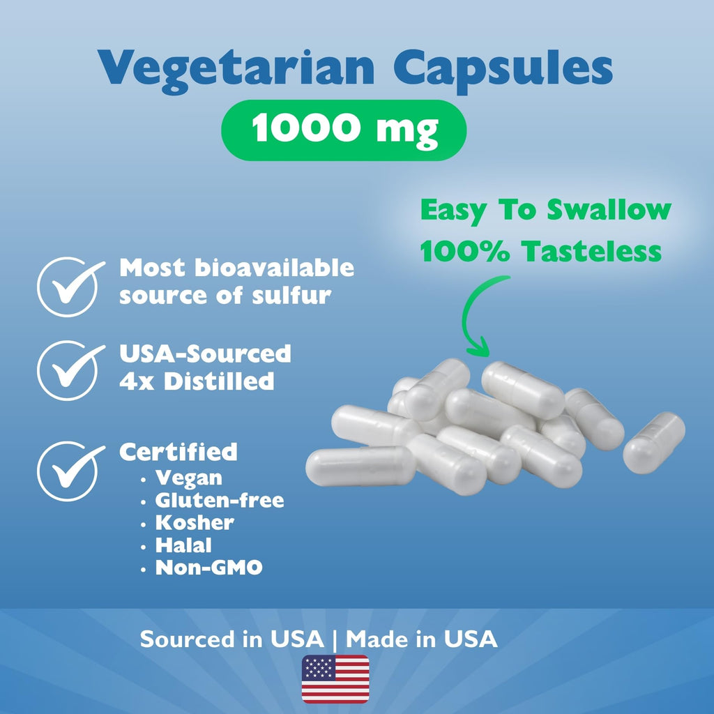 MSM 1000mg Vegetarian Capsules 120 Count U58435