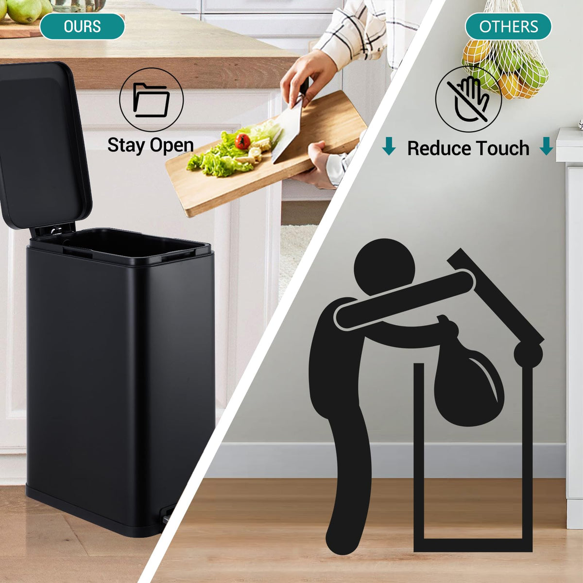 13 Gallon Stainless Steel Step Trash Can B70089