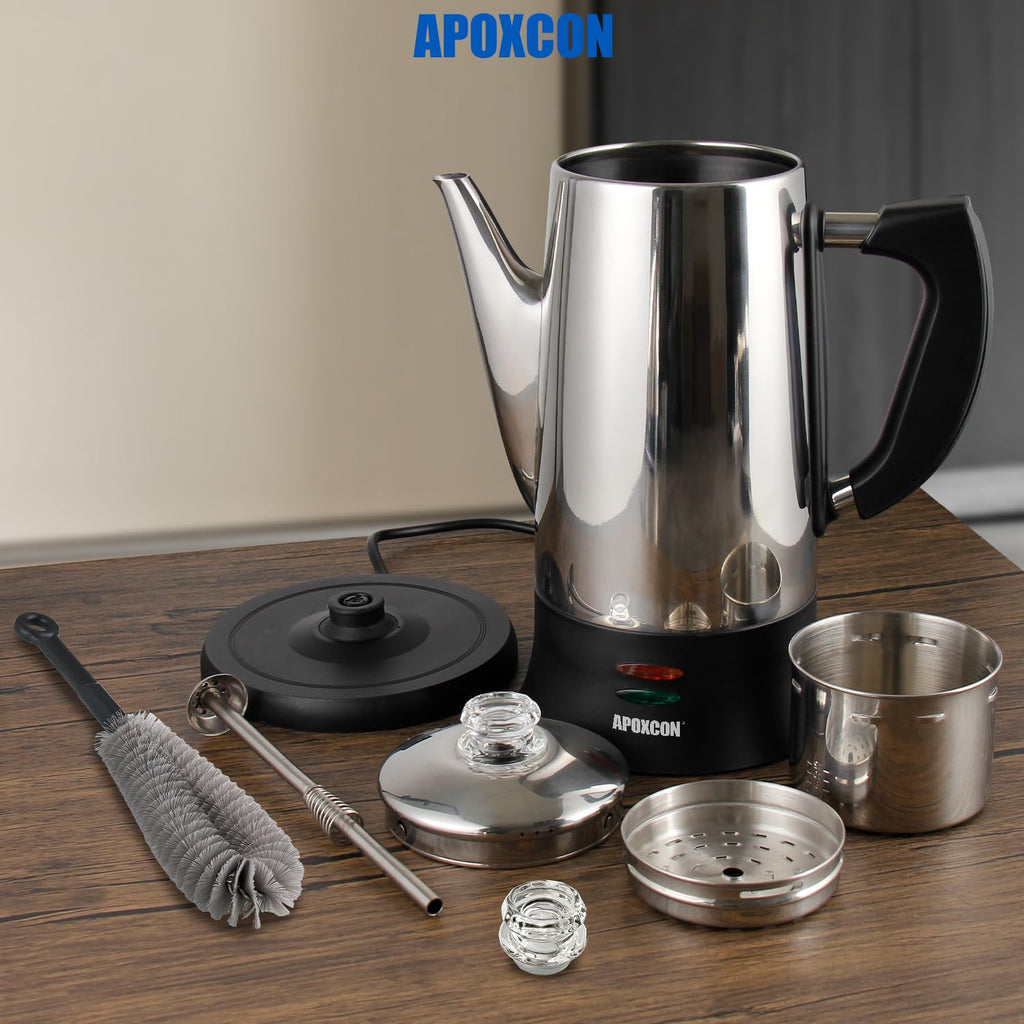 Electric Stainless Steel Coffee Percolator 12 Cup T2353