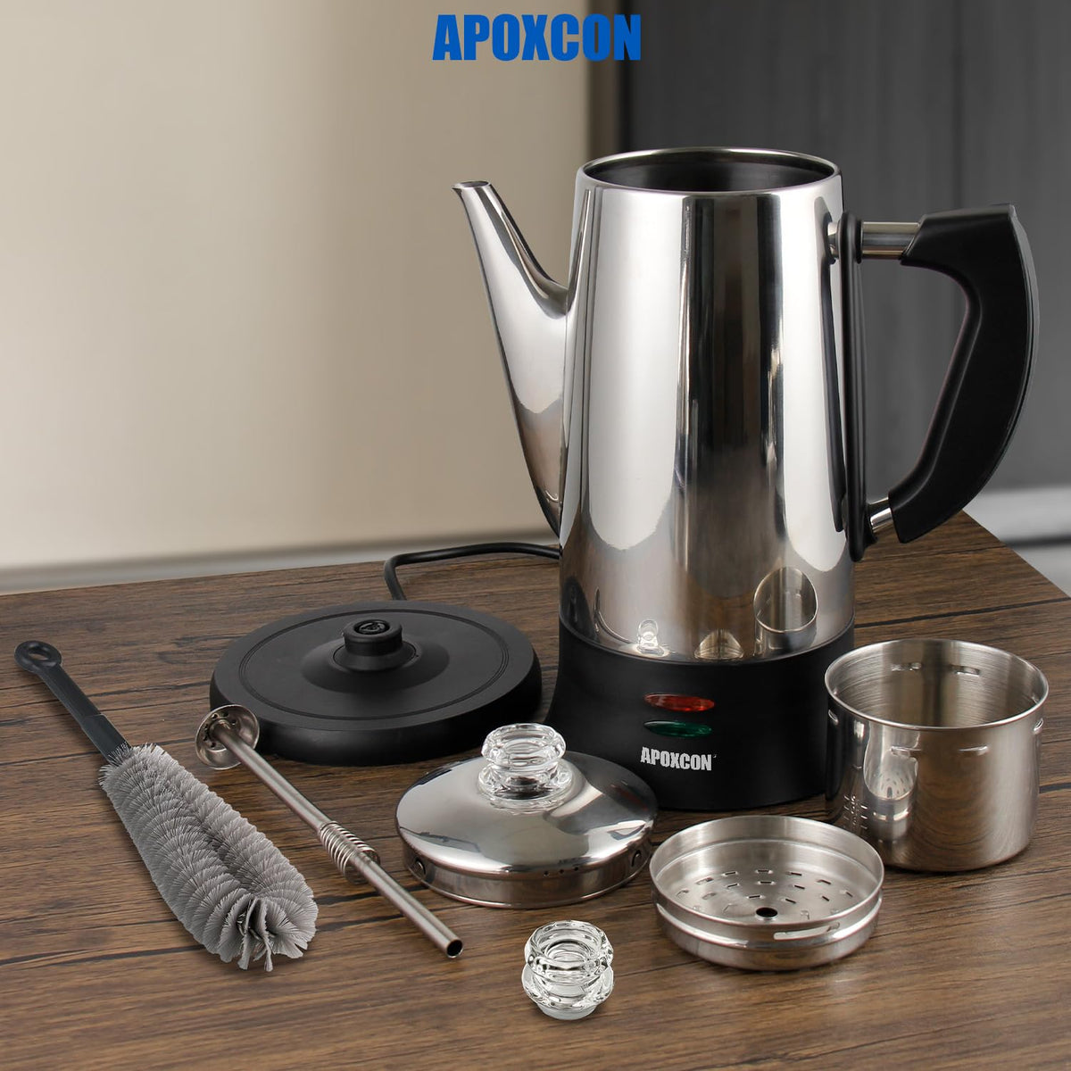 Electric Stainless Steel Coffee Percolator 12 Cup T2353
