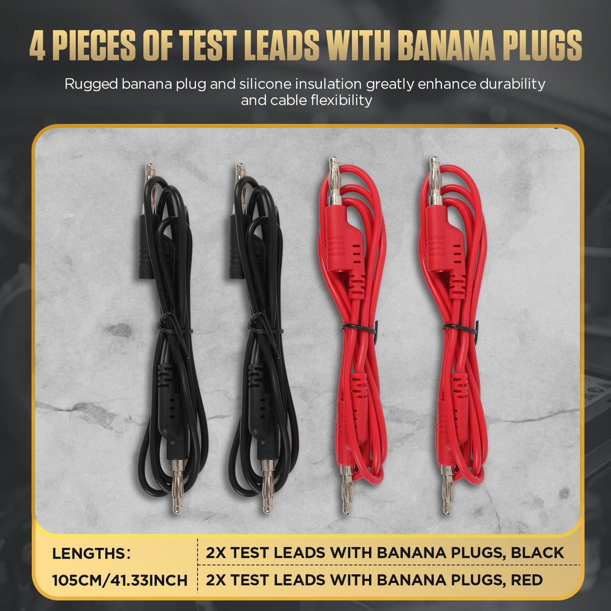 68PCS Multimeter Test Leads Kit with Alligator Clips and Banana Plug Adapters U4758