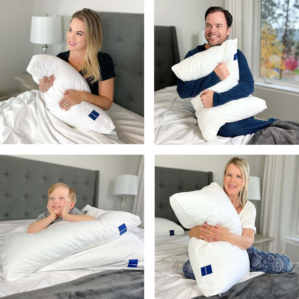 King Size Set of 2 Adjustable Hybrid Pillow W42906