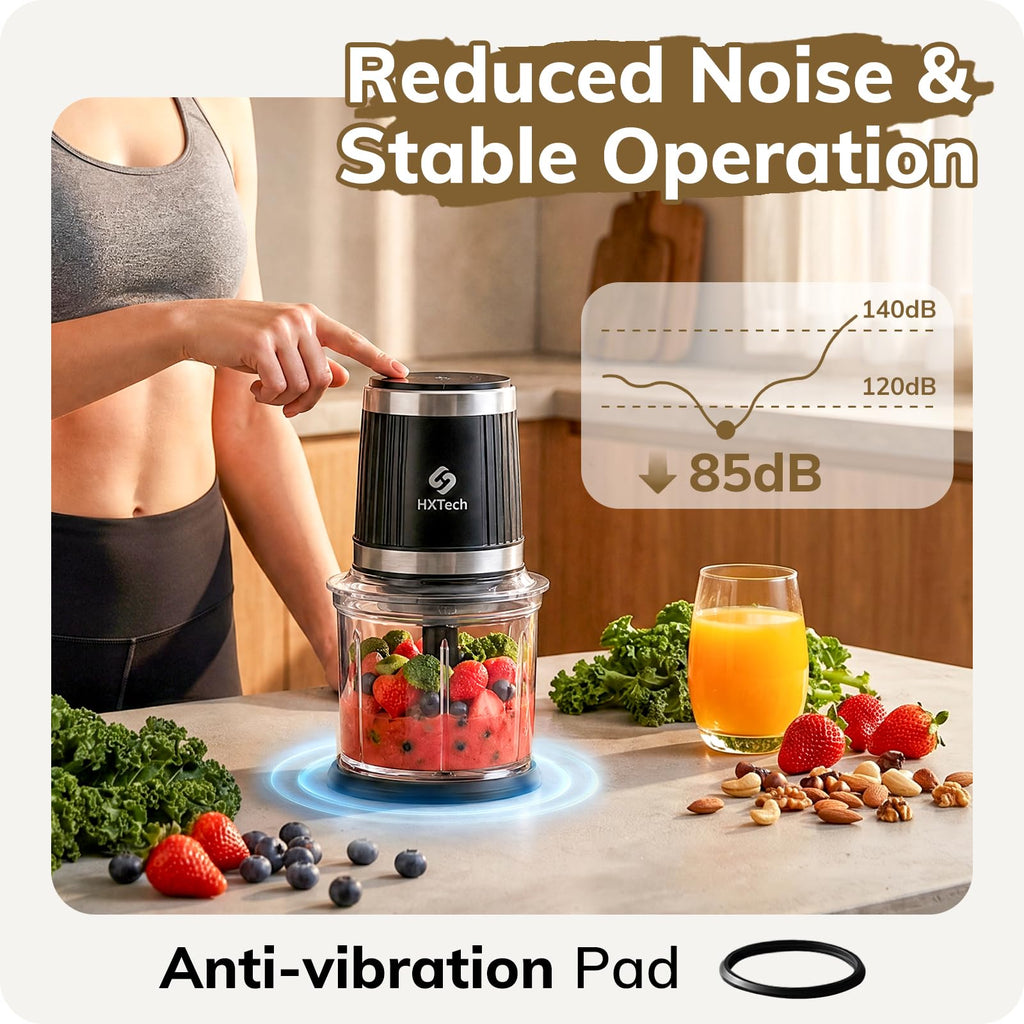 4 Cup 2-Speed Electric Food Processor Set with 2 Bowls I5177
