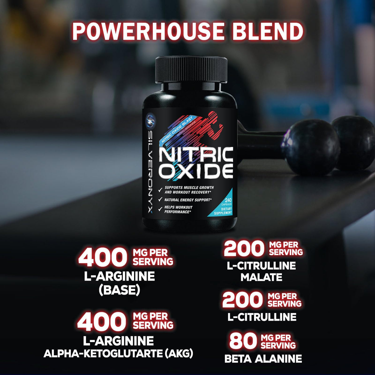 240 Capsules Nitric Oxide Booster E445939