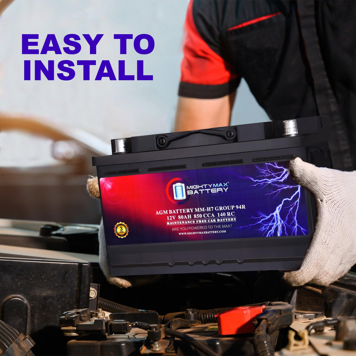 12V 80AH 850 CCA Replacement Battery U63969