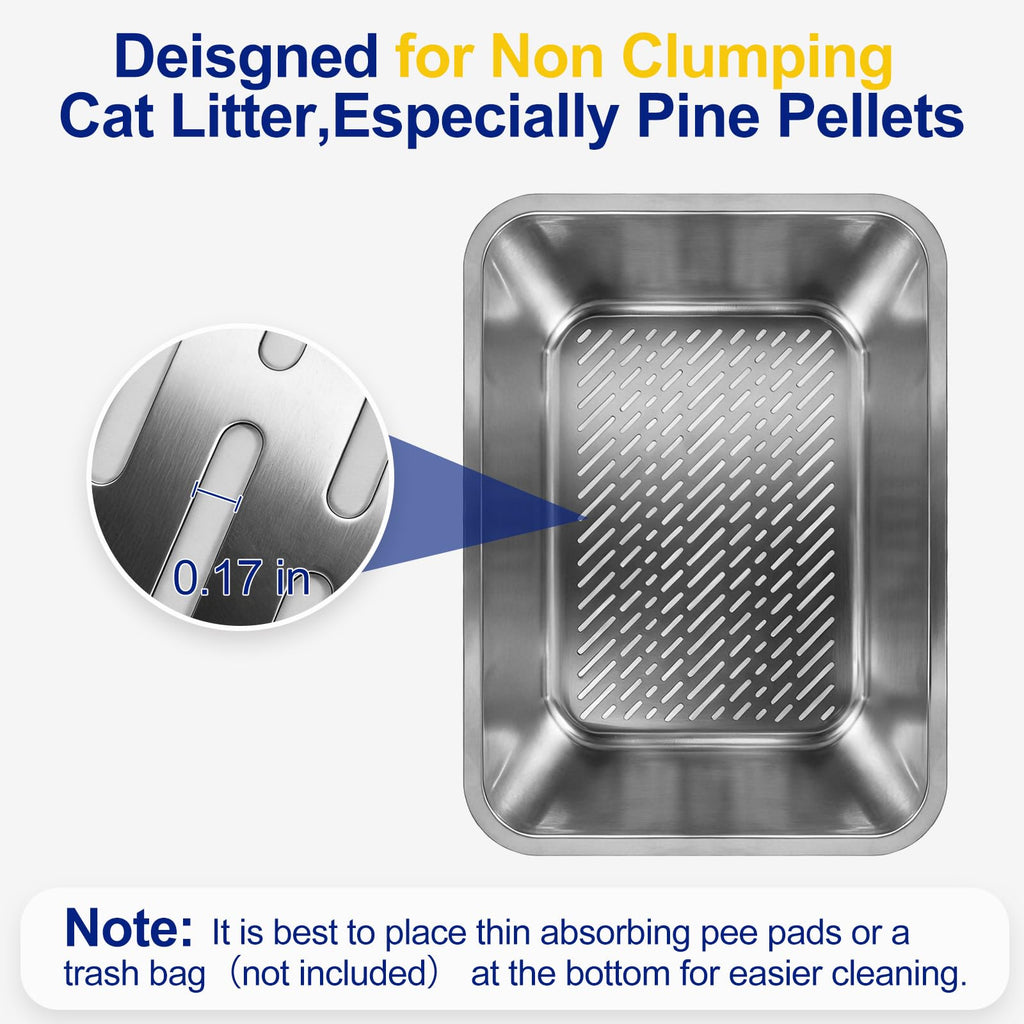 Stainless Steel Sifting Litter Box with Sifter I239