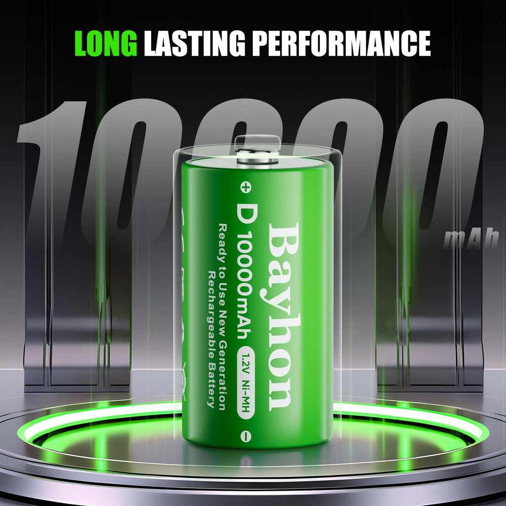 10000mAh D Rechargeable Batteries with 4-Slot Type-C Charger G128