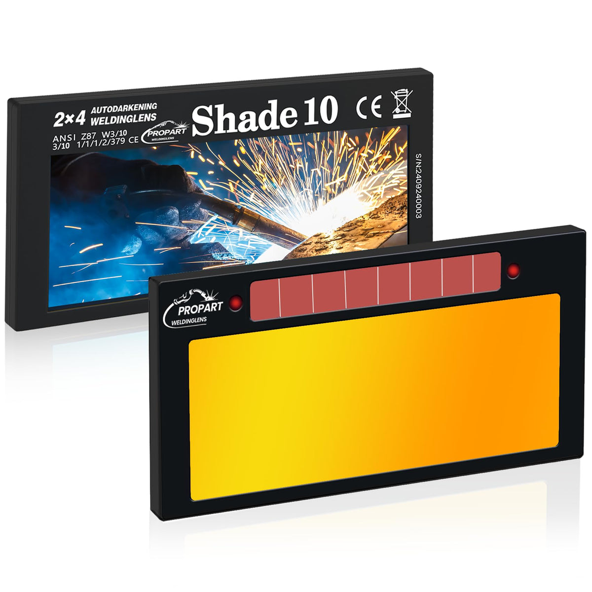 2×4 1/4 Auto Darkening Welding Lens X833830