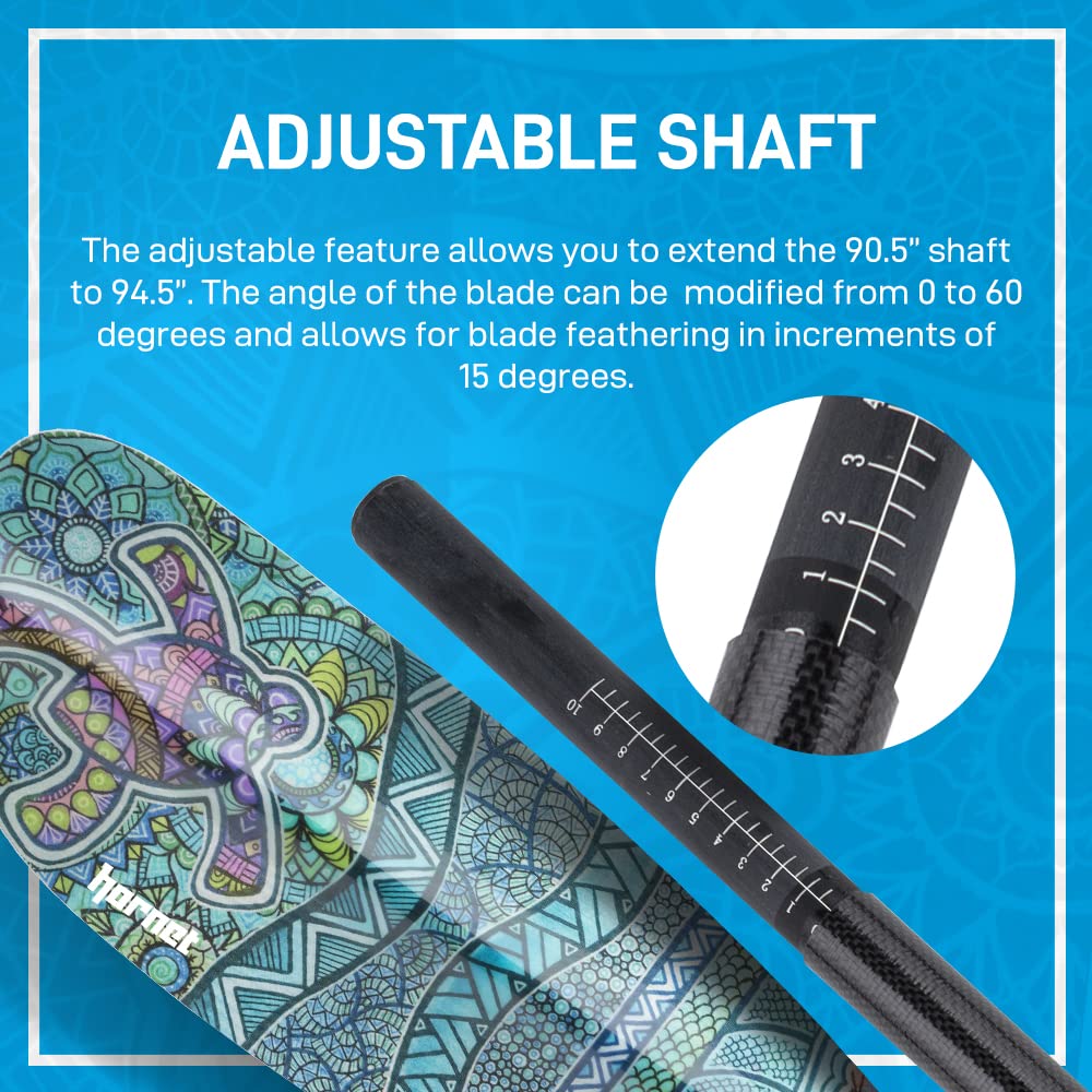 Fiberglass Kayak Paddle 90.5 inches Adjustable Carbon Fiber Shaft S82898