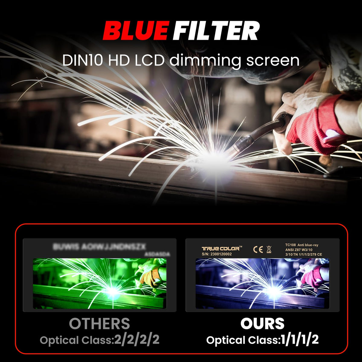 2×4 1/4 Auto Darkening Welding Lens X833830