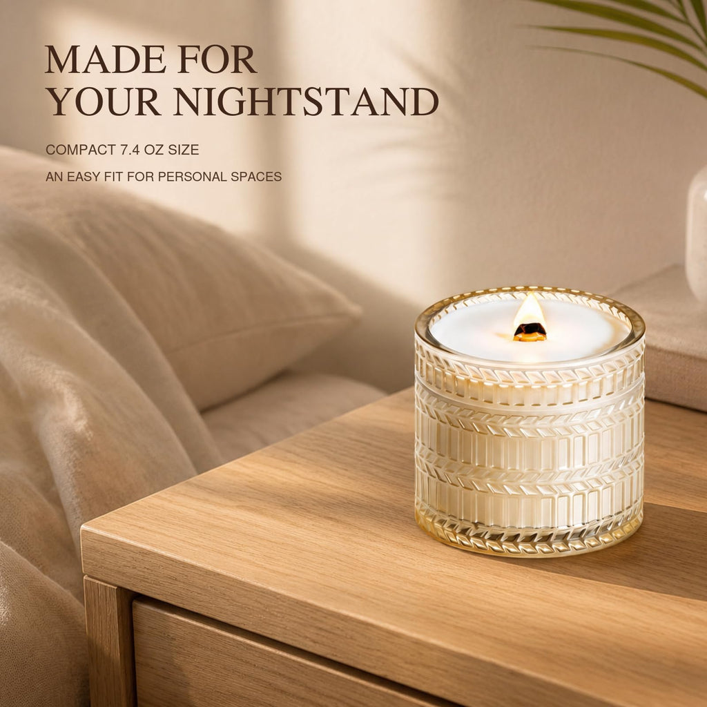 Vanilla Coconut Wood Wick Candle 7.4 oz T899