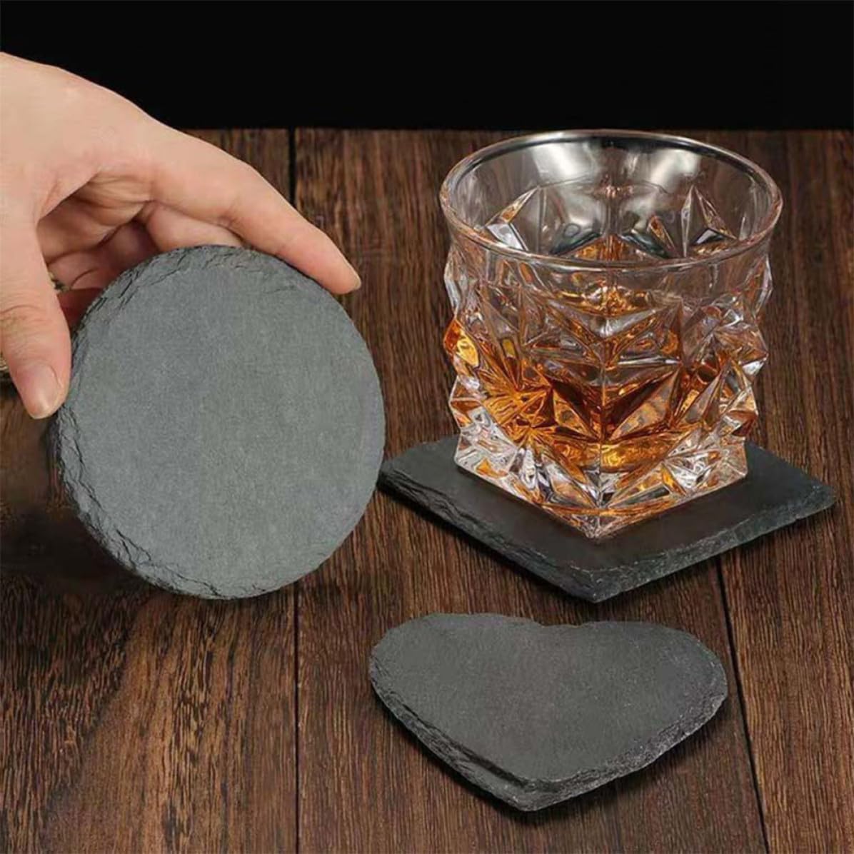 12pcs Natural Stone Cup Coasters Y767003
