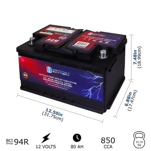 12V 80AH 850 CCA Replacement Battery U63969