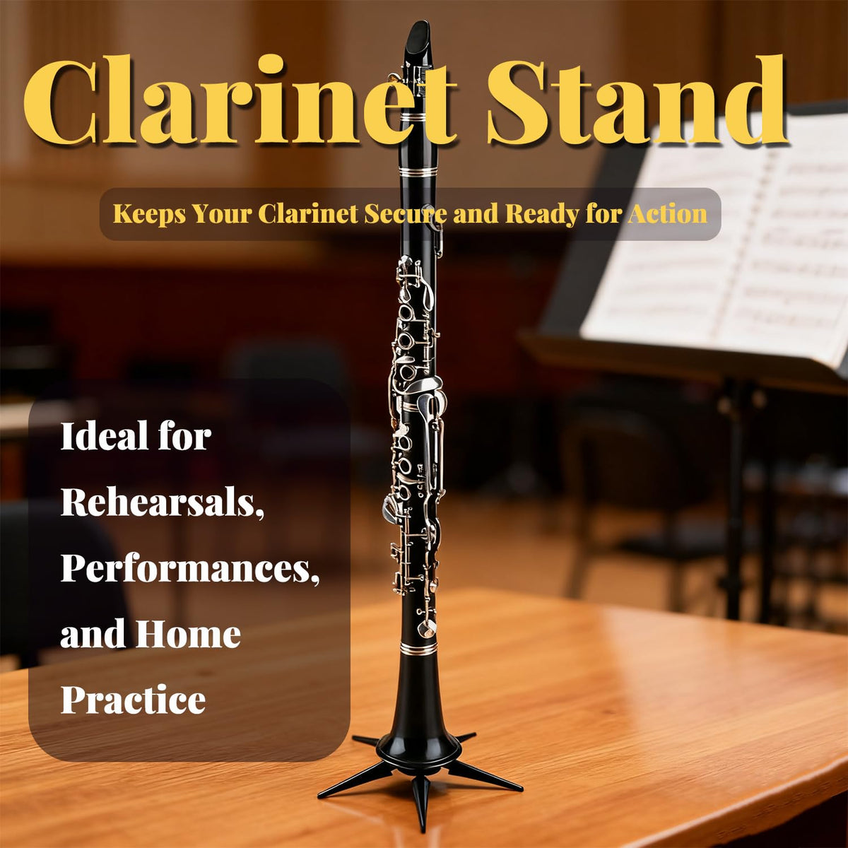 Portable Lightweight Foldable Clarinet Stand H9608